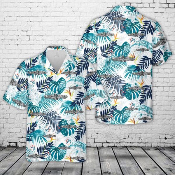 US Navy Enlisted Submarine Dolphins ( Silver) Hawaiian Shirts, US Navy Aloha Shirt, Military Hawaian Shirt