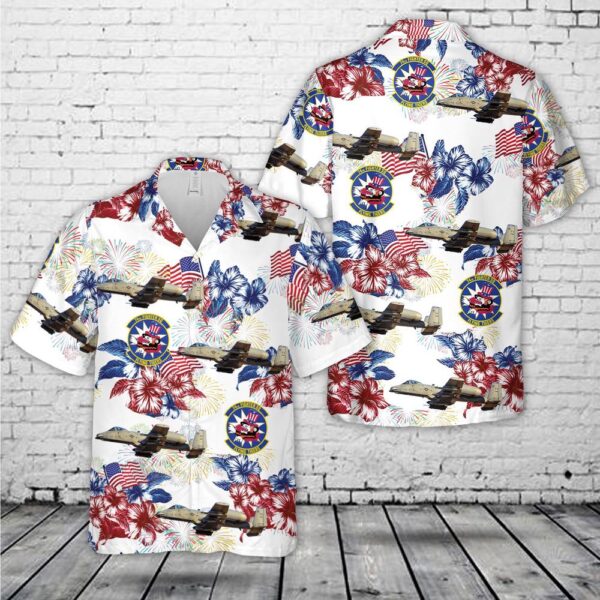 USAF Fairchild Republic A-10 Thunderbolt II Warthog 74th Fighter Squadron Flying Tigers Hawaiian Shirt