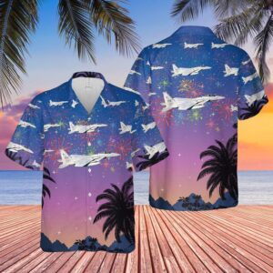 USAF Massachusetts Air National Guard 102nd Fighter Wing F-15 Eagles Hawaiian Shirt, Air Force Aloha Shirt, Military Hawaiian Shirt