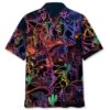 Neon Cowboy Vintage Art Hawaiian Shirt, Beach Hawaiian Shirt, Summer Aloha Shirt, Hawaiian Men Women