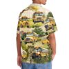School Bus Vintage Water Color Hawaiian Shirt, Beach Hawaiian Shirt, Summer Aloha Shirt, Hawaiian Men Women